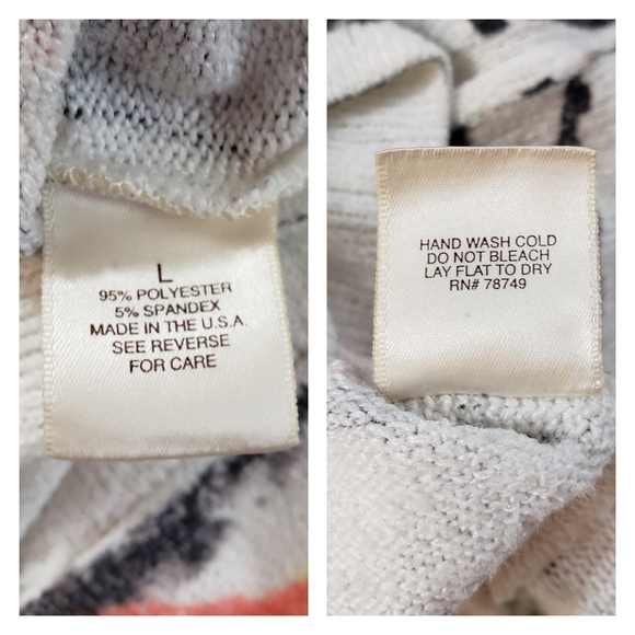 Arden B Poppy Striped 3/4 sleeve resort top Womens - Picture 14 of 14